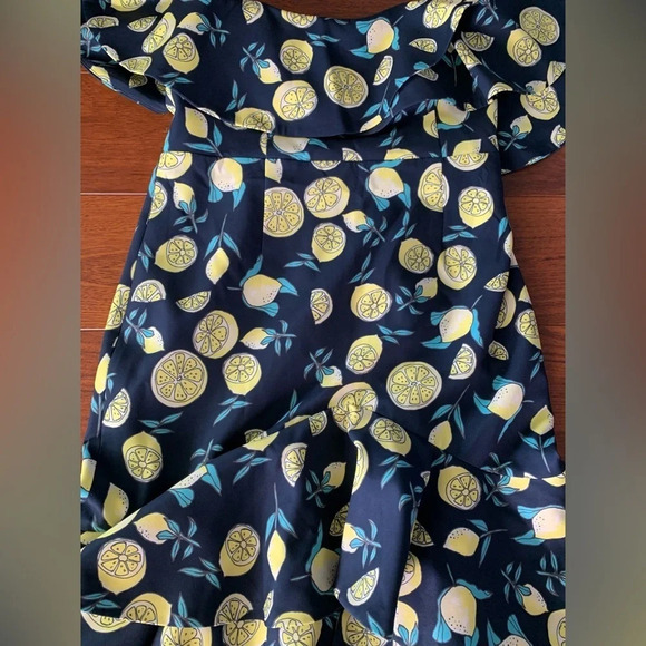FAME AND PARTNERS Sasha Off the Shoulder Lemon Dress size 10 - Picture 6 of 16